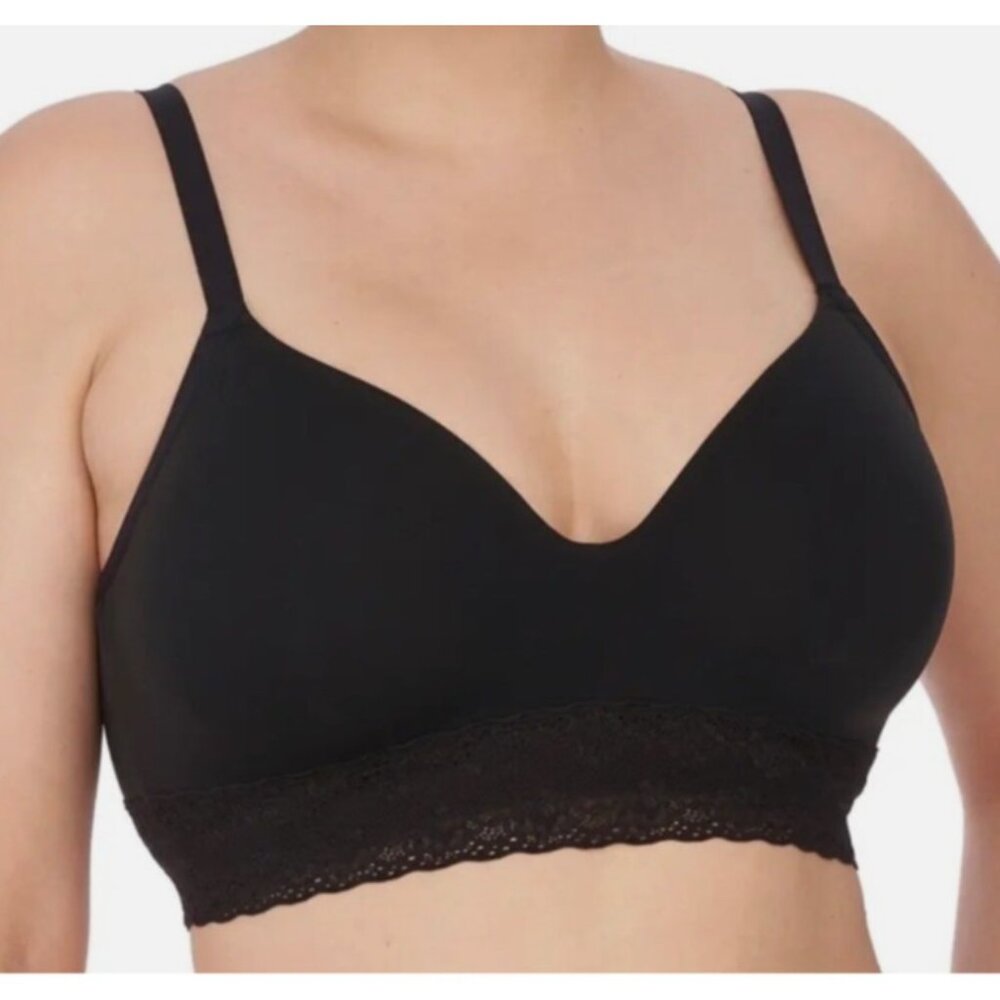 NATORI 723154 BLISS PERFECTION CONTOUR SOFT CUP BRA BLACK NEW SIZE 36DD